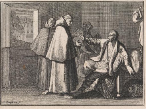Two Franciscans visit a sick Venetian