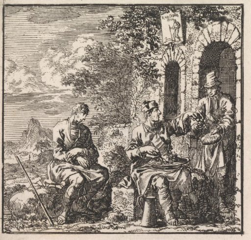 Man who does not share his food with a friend