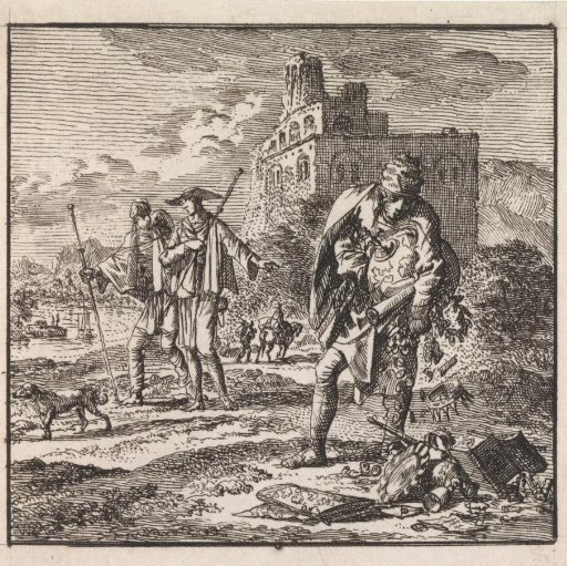 Man with the world in his arms drops valuables