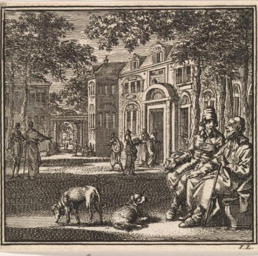 View of the inner courtyard of a Proveniershuis