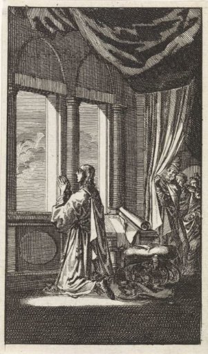 Daniel Kneeling Before a Window Is Spied Upon
