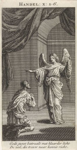 Cornelius Kneeling Before the Angel Sent to Him