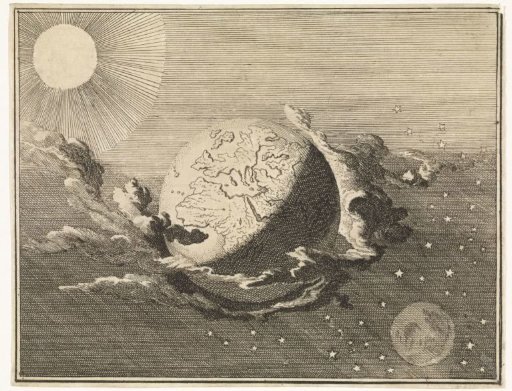 The Universe with Earth, Sun, Moon and Stars