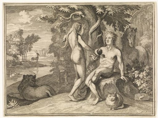 Eve Offering the Forbidden Fruit to Adam