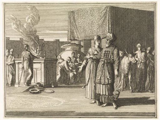 Israelites Bringing Their Valuables to the Tabernacle