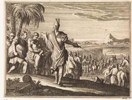 Israelites Crossing the Dried-up Jordan under Joshua's Leadership
