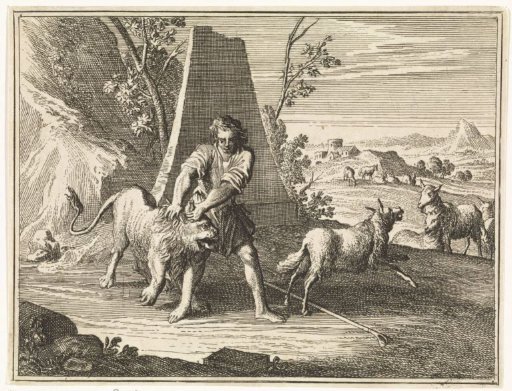 David Rescuing a Sheep from the Mouth of a Lion