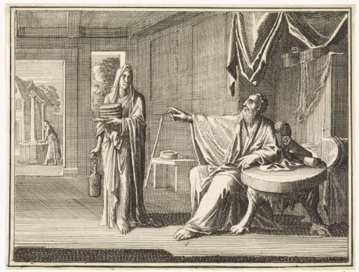 Blind Prophet Ahijah Speaks to the Disguised Wife of Jeroboam