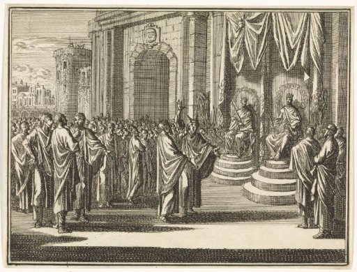 Prophet Micaiah Before Jehoshaphat and Ahab