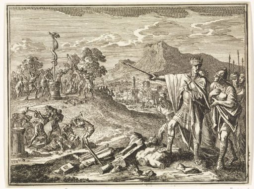 King Hezekiah destroys sanctuaries