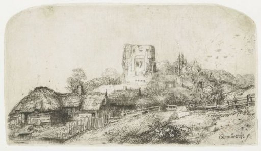 Landscape with a square tower