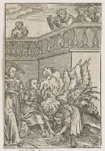 David Sees Bathsheba Taking a Bath in His Garden