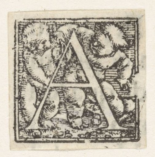 Letter A and Two Children
