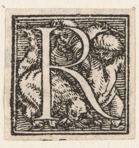 Letter R with Two Children Beating a Cat
