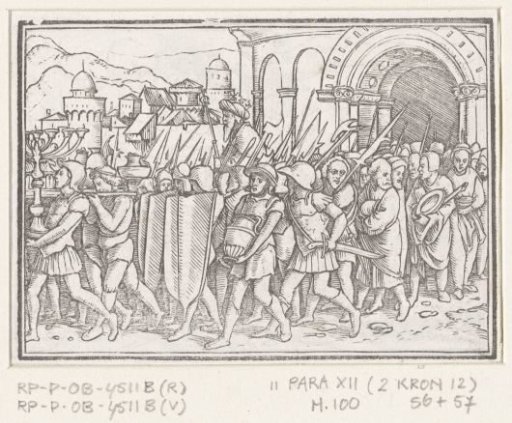 Shishak of Egypt Plunders Treasures from the Temple