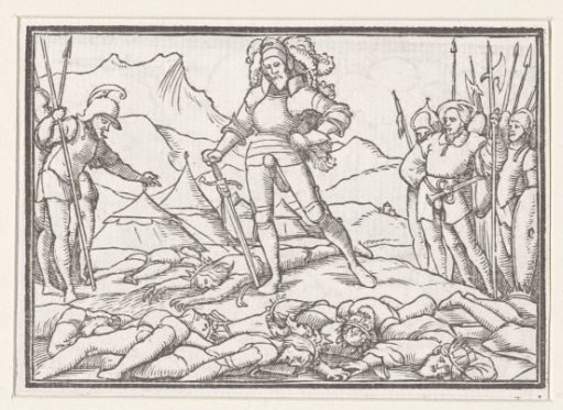 Joshua as Commander of the Israelites with the Bodies of the Defeated Kings