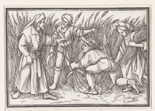 Boaz Meets Ruth at the Barley Harvest