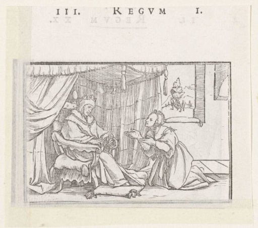 Abisag Kneels Before David