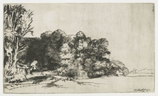 Farmhouse hidden among the trees