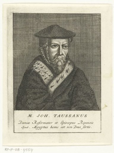 Portrait of the Danish church reformer Johannes Taussanus