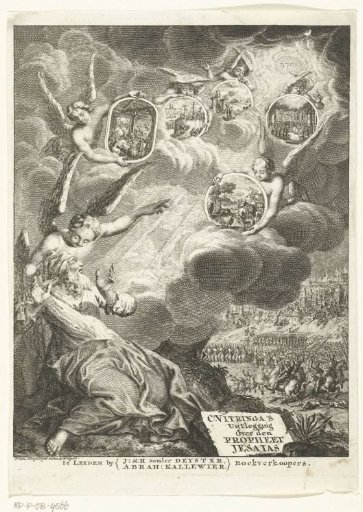 Angel shows prophet Isaiah his prophecies