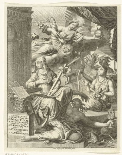 Allegory with female personifications of, among others, truth and virtues and vices