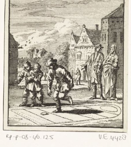 Children playing hopscotch