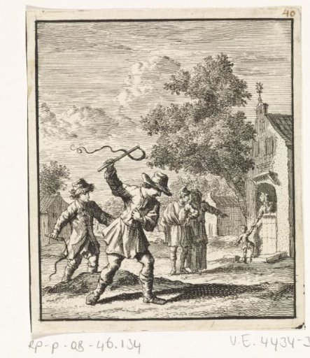 Children playing with whips