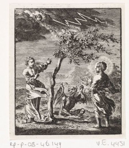 Christ and the Personified Soul in a storm