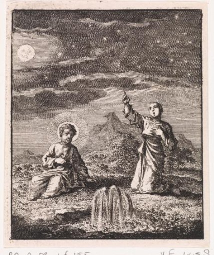 Christ and the Personified Soul behold the starry sky