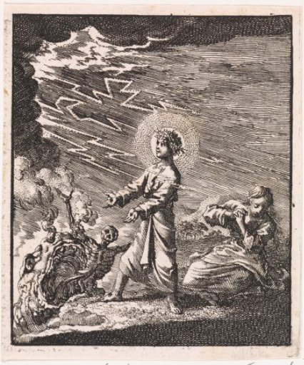 Christ defends the personified soul against hell and death