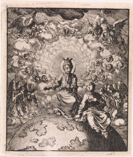 Christ and the Personified Soul surrounded by angels