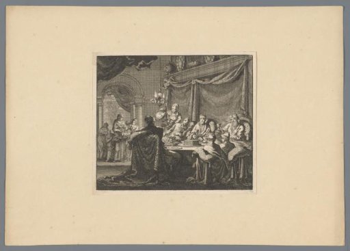 Company of men at table