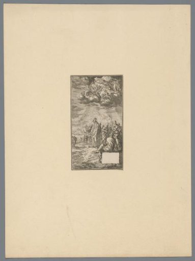 Jesus preaching on the shore of the lake