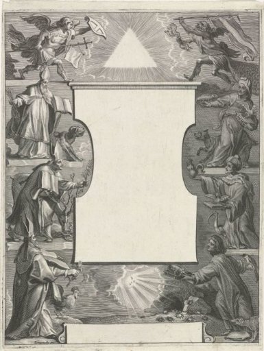 Title page with bishops and heathen kings
