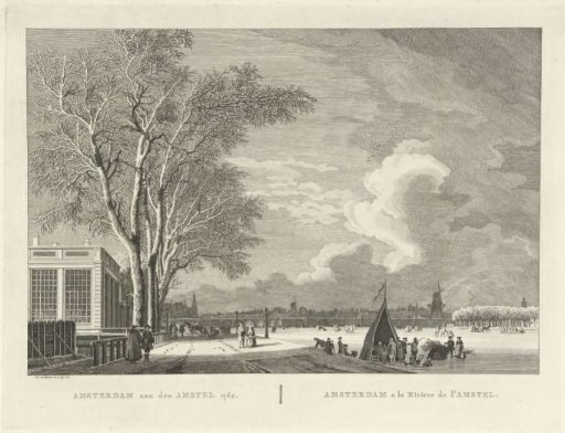View of the frozen Amstel in Amsterdam, 1762