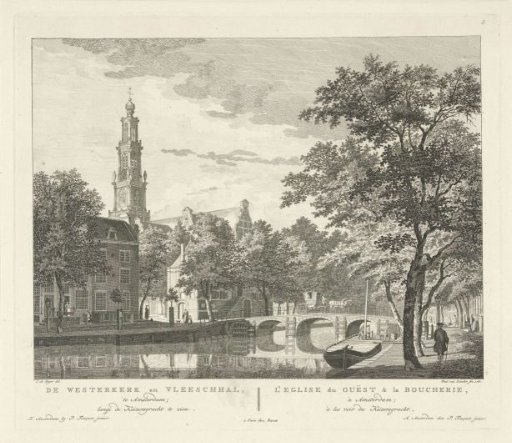 View of the Westerkerk and Westerhal, seen from the Keizersgracht
