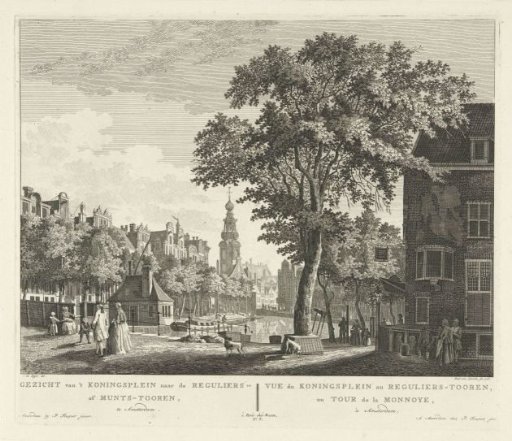 View of the Munttoren in Amsterdam