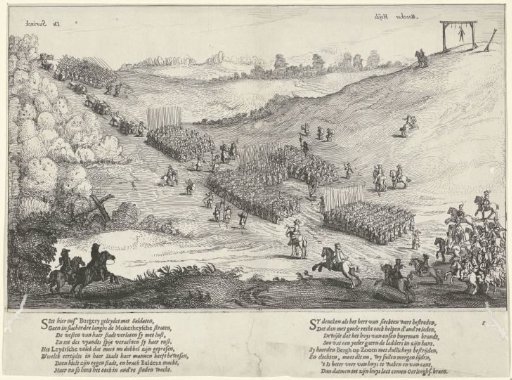 Civic guard of Leiden in battle order on the Mookerheide, 1622