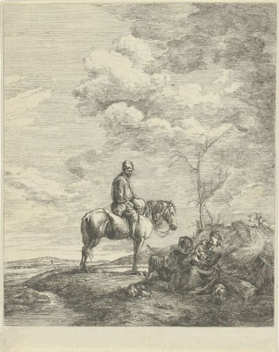 Landscape with a Rider and Three Figures