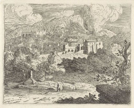 Hilly landscape with a stream