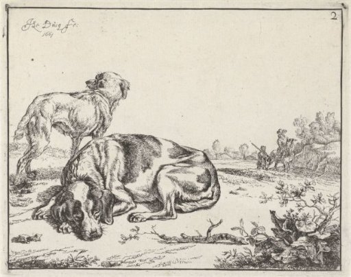 Two Dogs in a Landscape