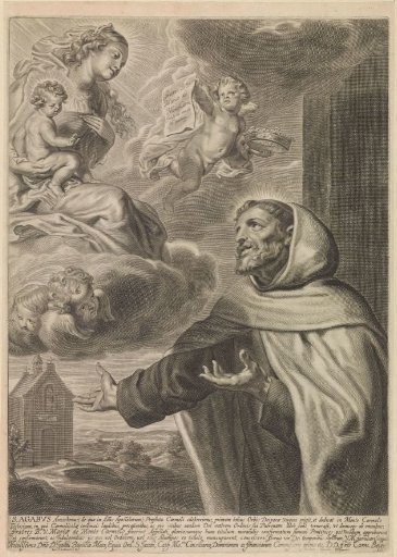 Saint Agabus of Jerusalem Adoring Mary