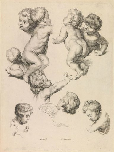 Study Sheet with Various Putti