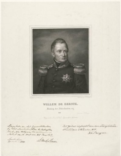 Portrait of William I Frederick, King of the Netherlands