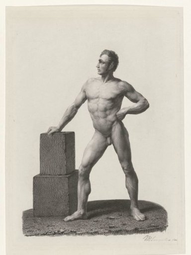 Academic Study: Standing Nude Man