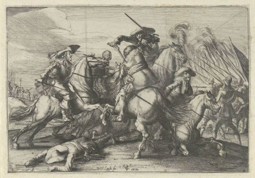 Five Riders in Combat