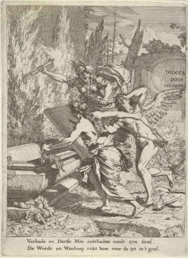 Anger and Despair Drag Cupid Towards the Grave