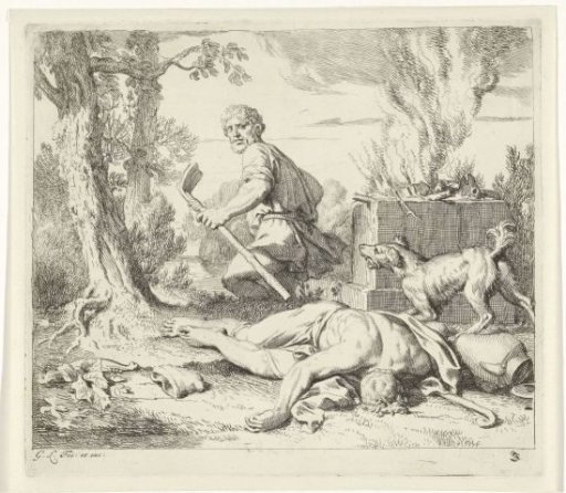 Cain Flees after the Murder of Abel