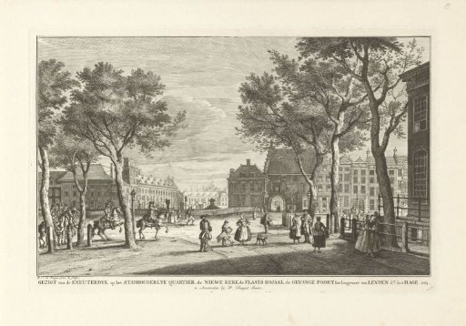 View from the Kneuterdijk in The Hague